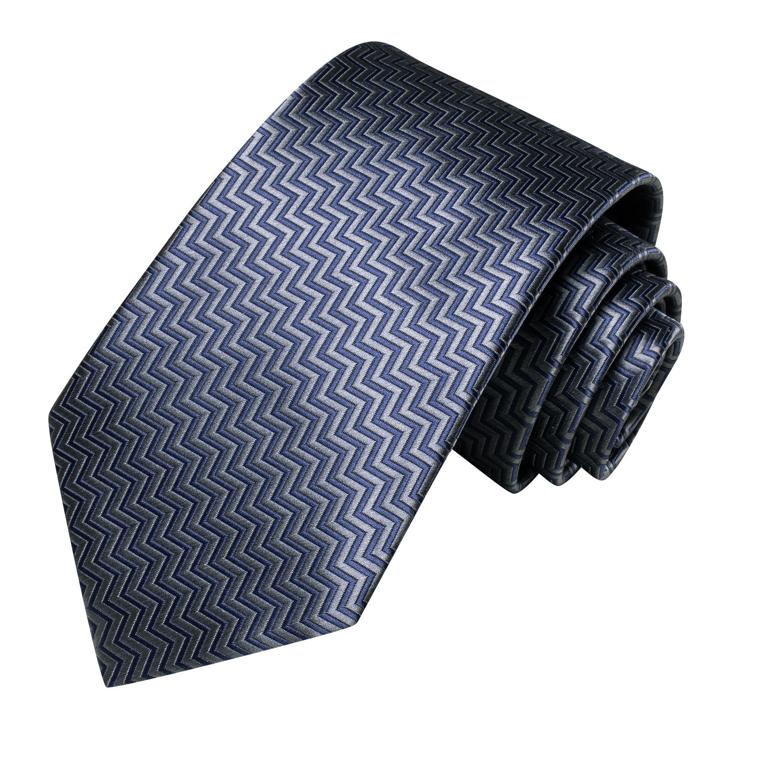GentCrest Blue Striped Tie Hanky Cufflinks Set - Image 3