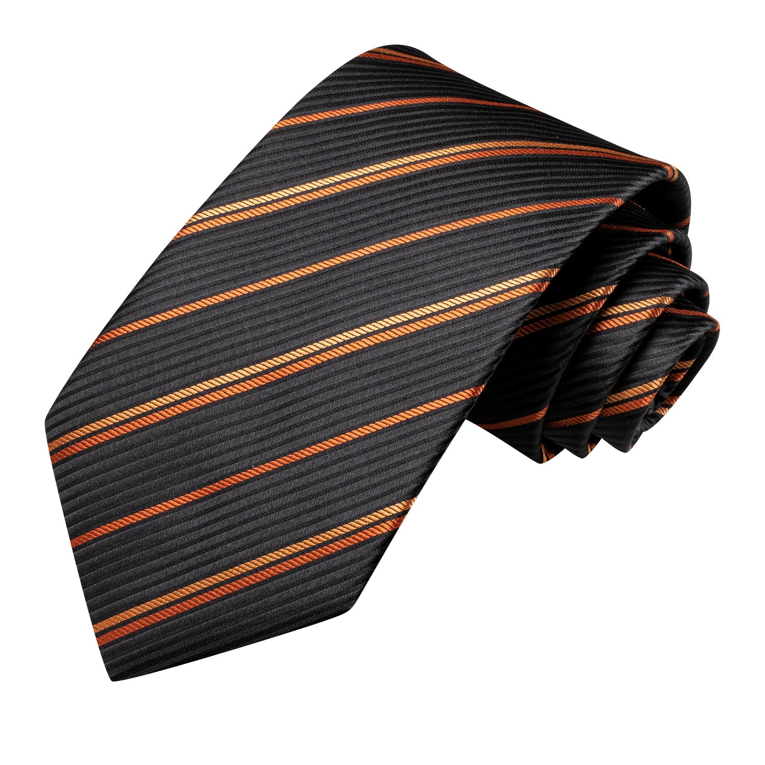 GentCrest Black Striped Tie Hanky Cufflinks Set - Image 3