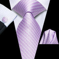 GentCrest Purple Striped Tie Hanky Cufflinks Set - Image 1