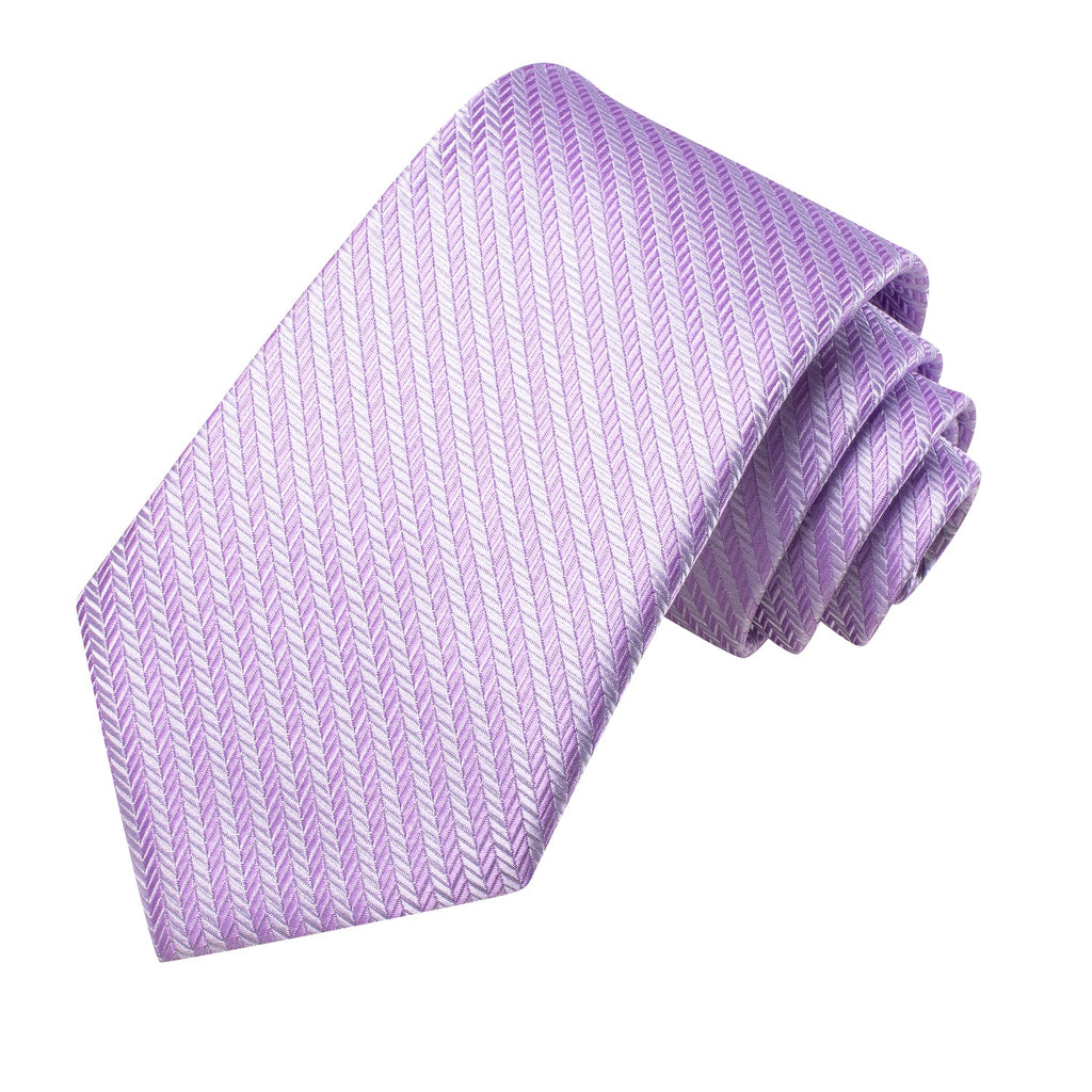 GentCrest Purple Striped Tie Hanky Cufflinks Set - Image 5