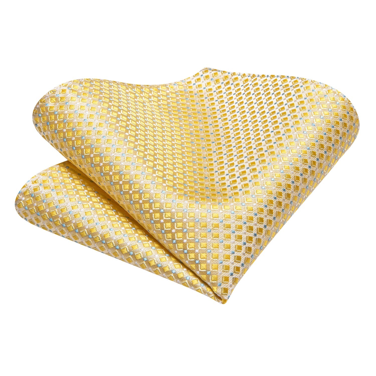 GentCrest Yellow Plaid Tie Hanky Cufflinks Set - Image 4