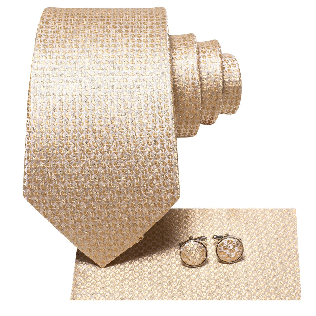 GentCrest Red Plaid Tie Hanky Cufflinks Set - Image 2