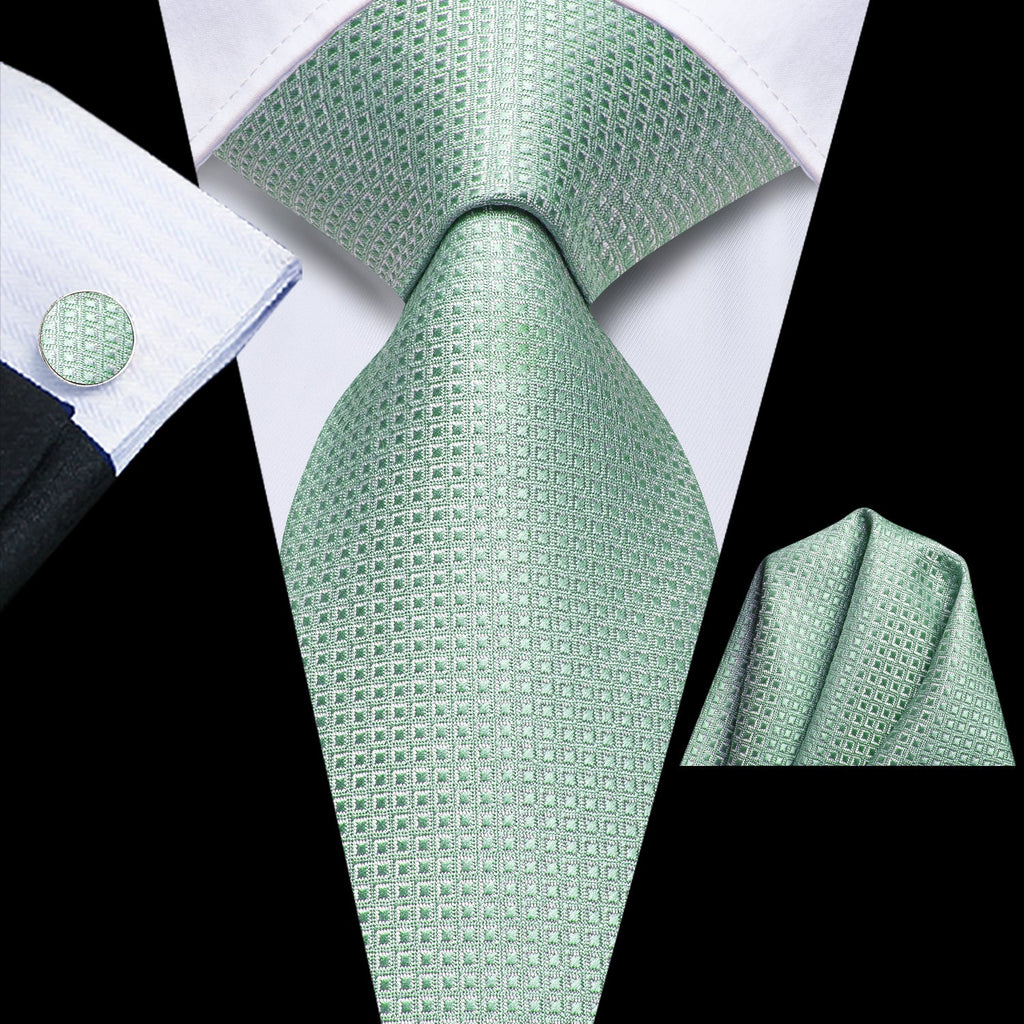 GentCrest Red Plaid Tie Hanky Cufflinks Set - Image 1