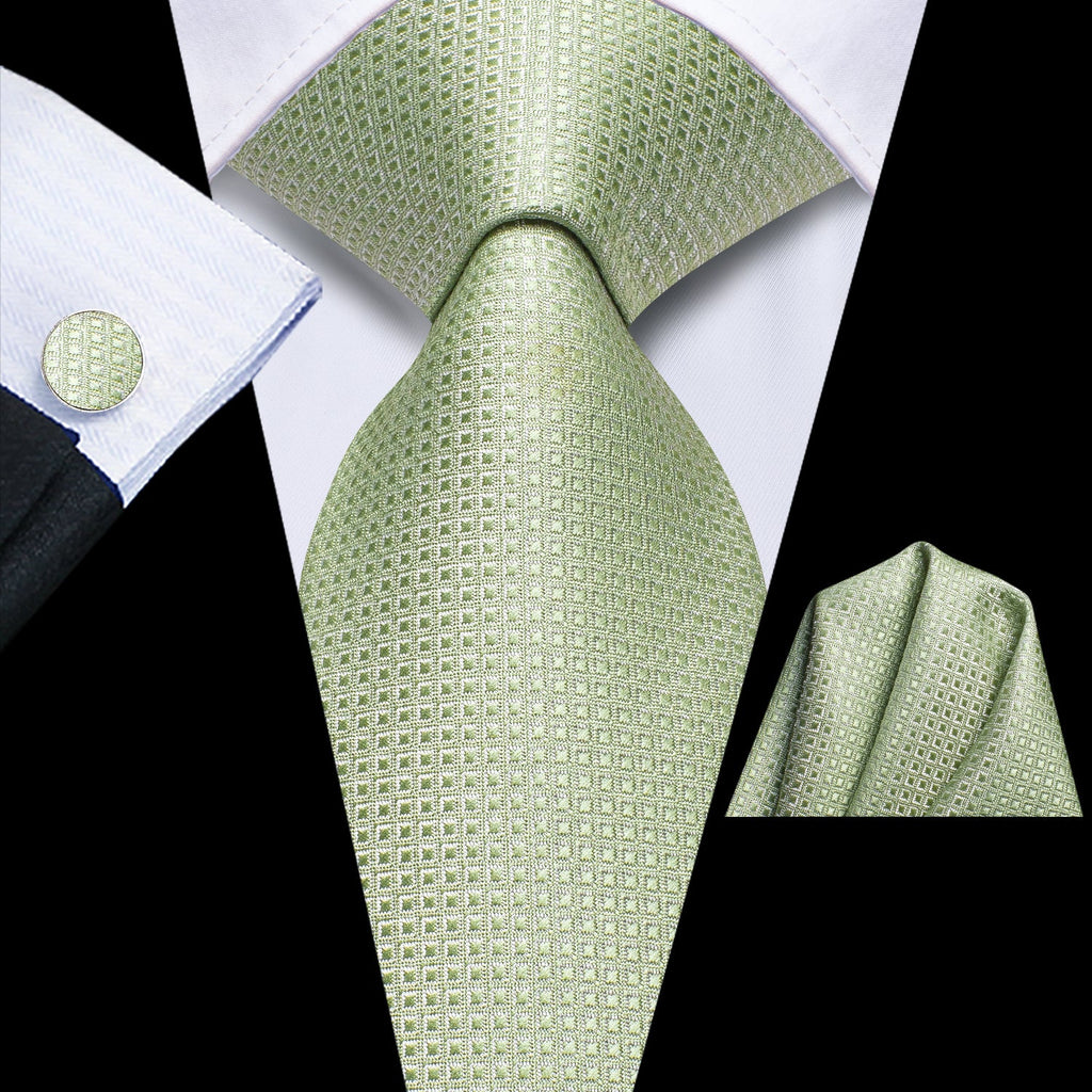 GentCrest Red Plaid Tie Hanky Cufflinks Set - Image 1