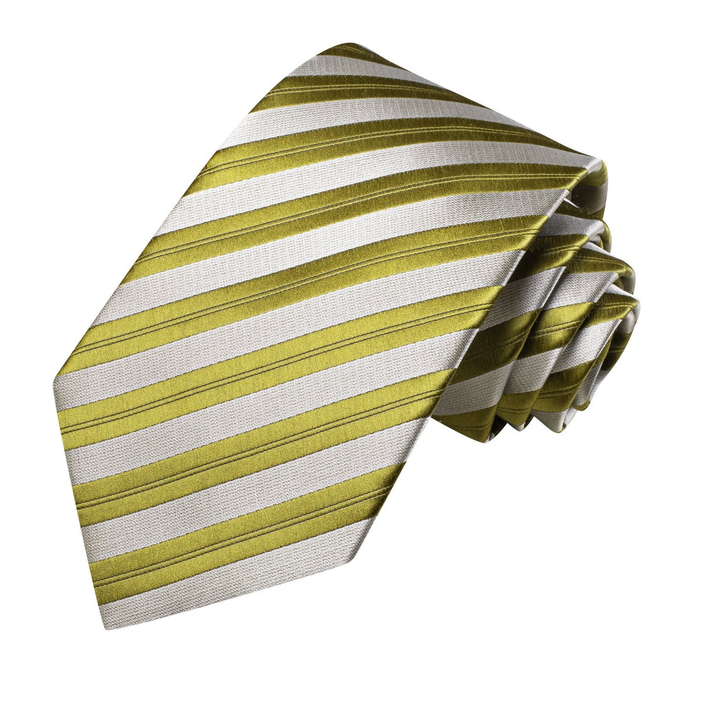 GentCrest Green Striped Tie Hanky Cufflinks Set - Image 3
