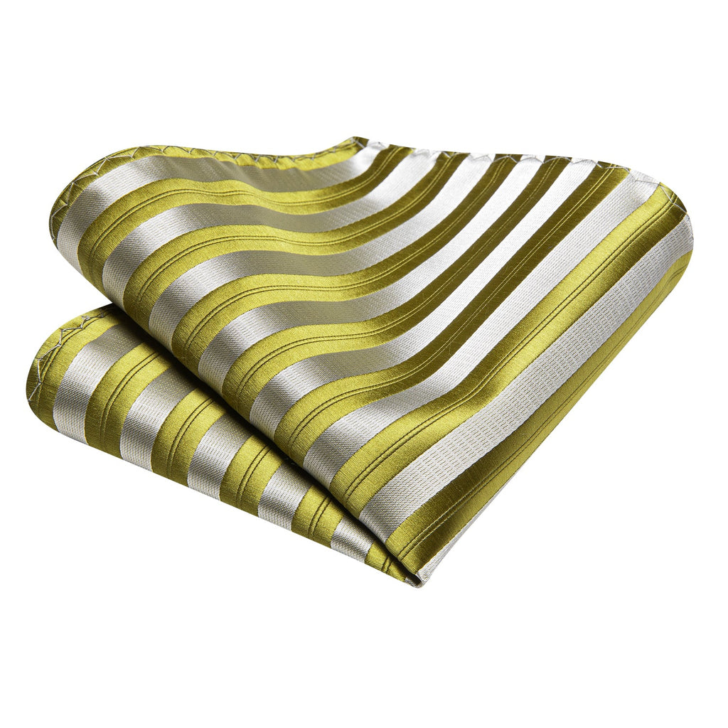 GentCrest Green Striped Tie Hanky Cufflinks Set - Image 4