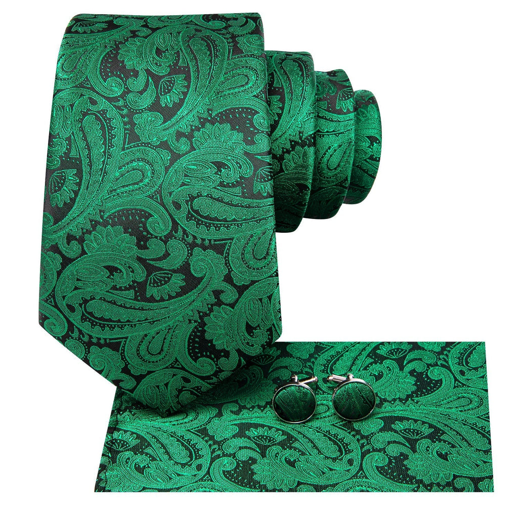 GentCrest Black Classic Tie Hanky Cufflinks Set - Image 3