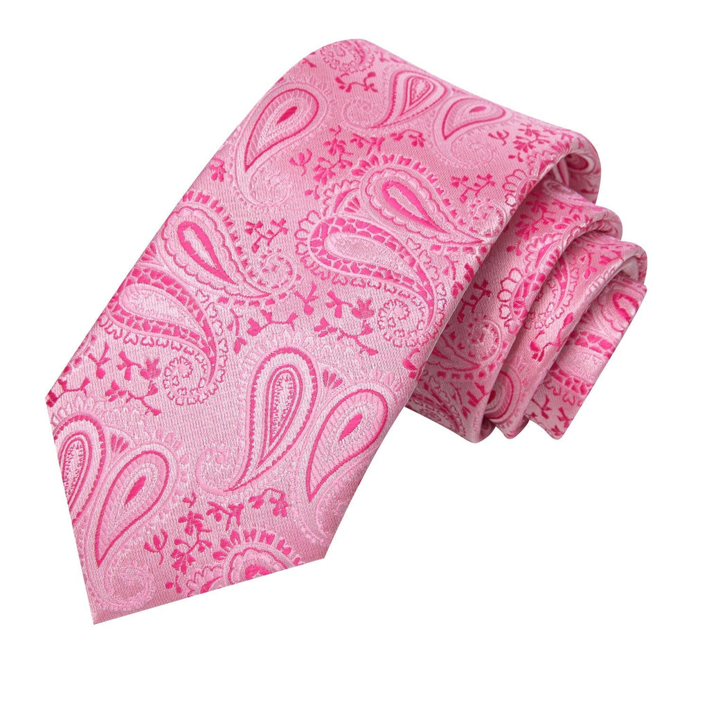 GentCrest Pink Paisley Tie Hanky Cufflinks Set - Image 4