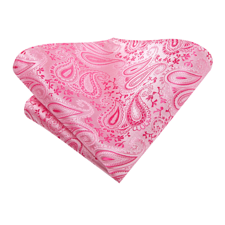 Pink Paisley XL Silk Tie Set - GentCrest - View 5