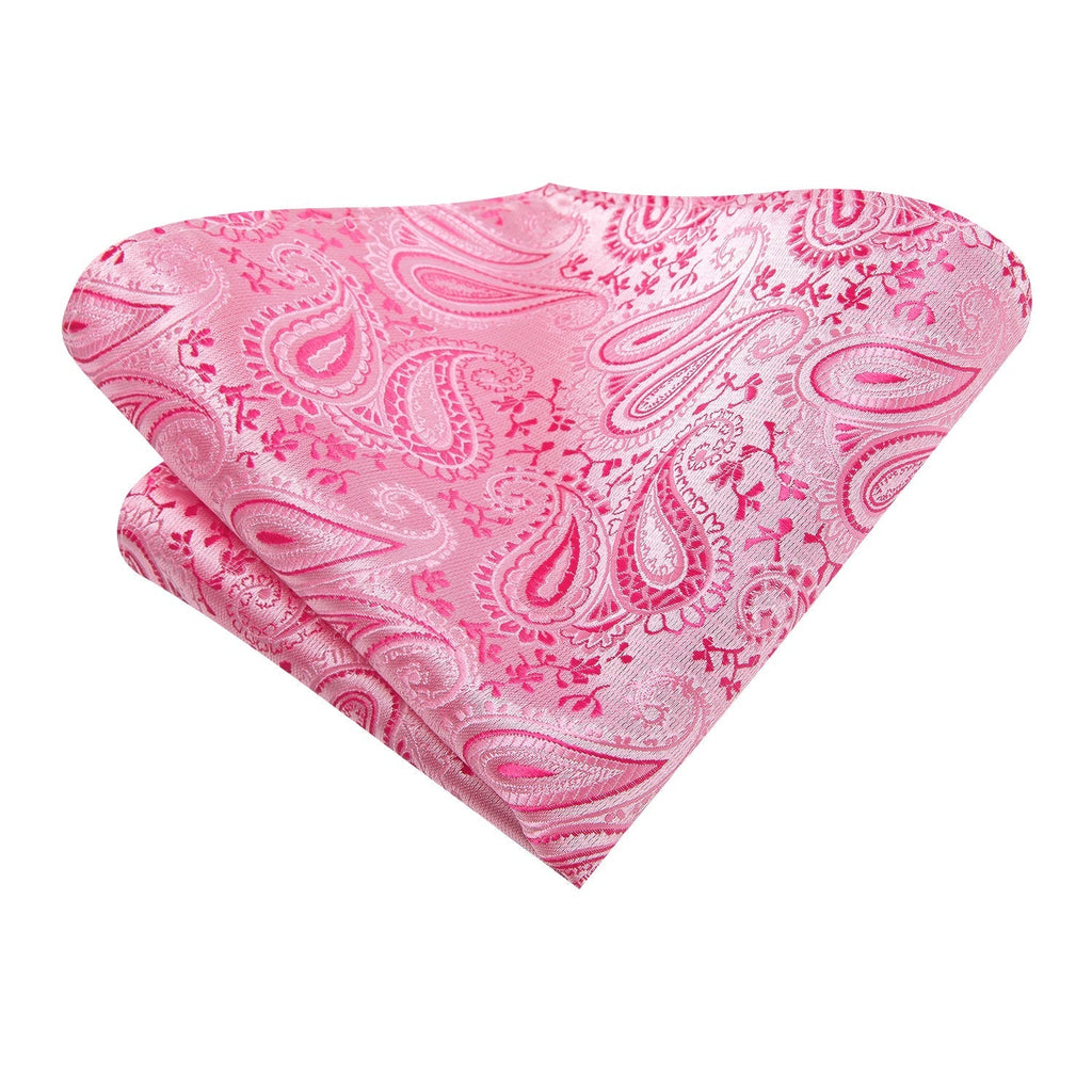 GentCrest Pink Paisley Tie Hanky Cufflinks Set - Image 5