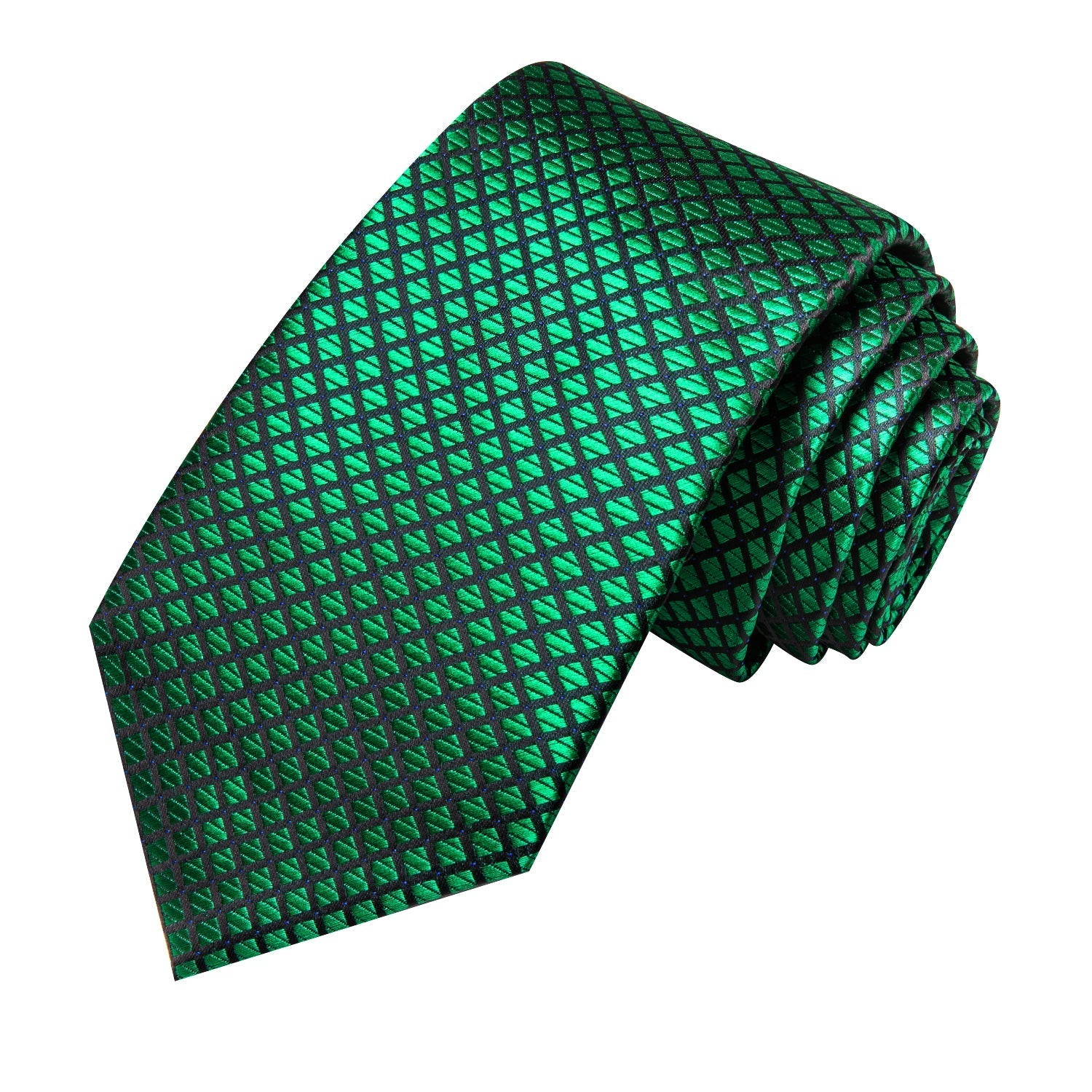 GentCrest Black Plaid Tie Hanky Cufflinks Set - Image 3