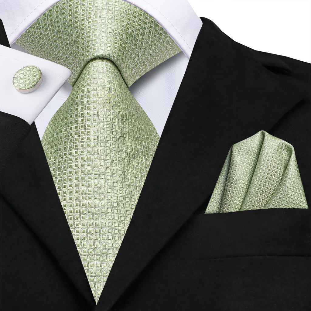 GentCrest Green Classic Tie Hanky Cufflinks Set - Image 1