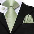 GentCrest Green Classic Tie Hanky Cufflinks Set - Image 1