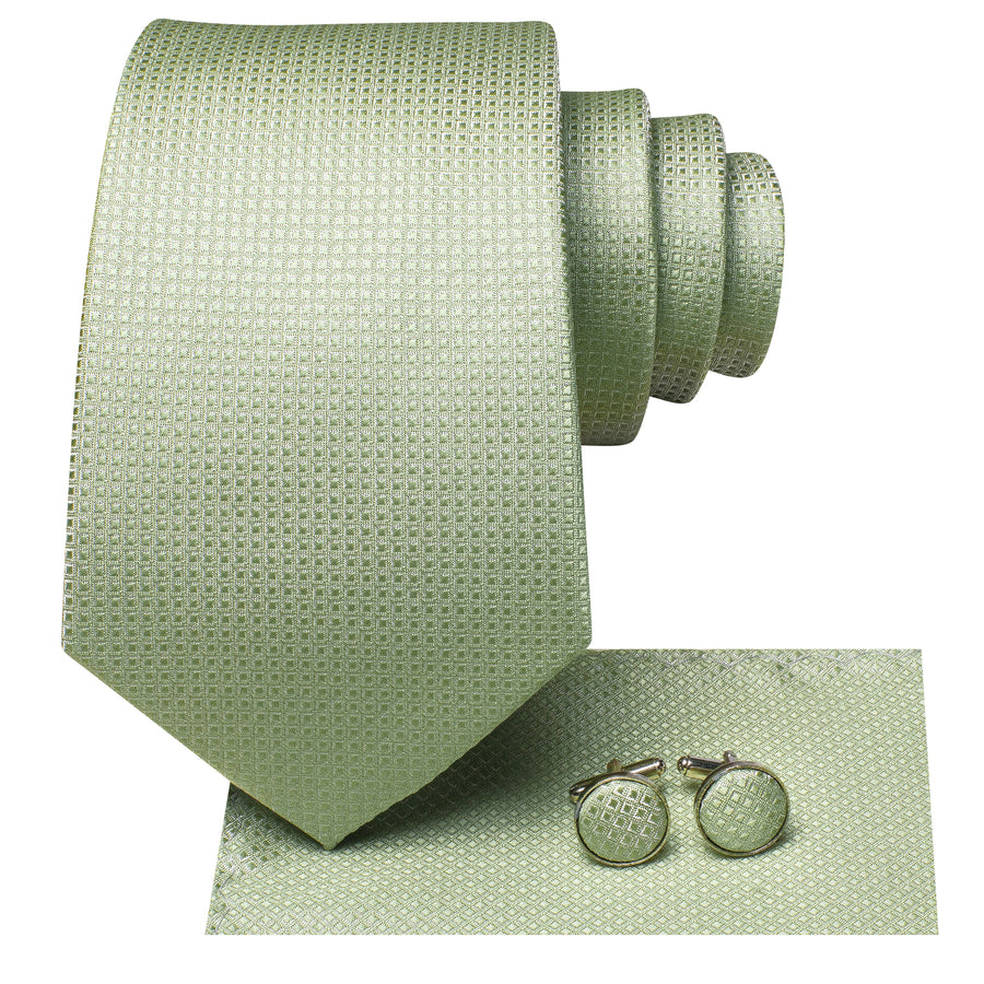 Sage Green XL Silk Tie Set - GentCrest - View 2