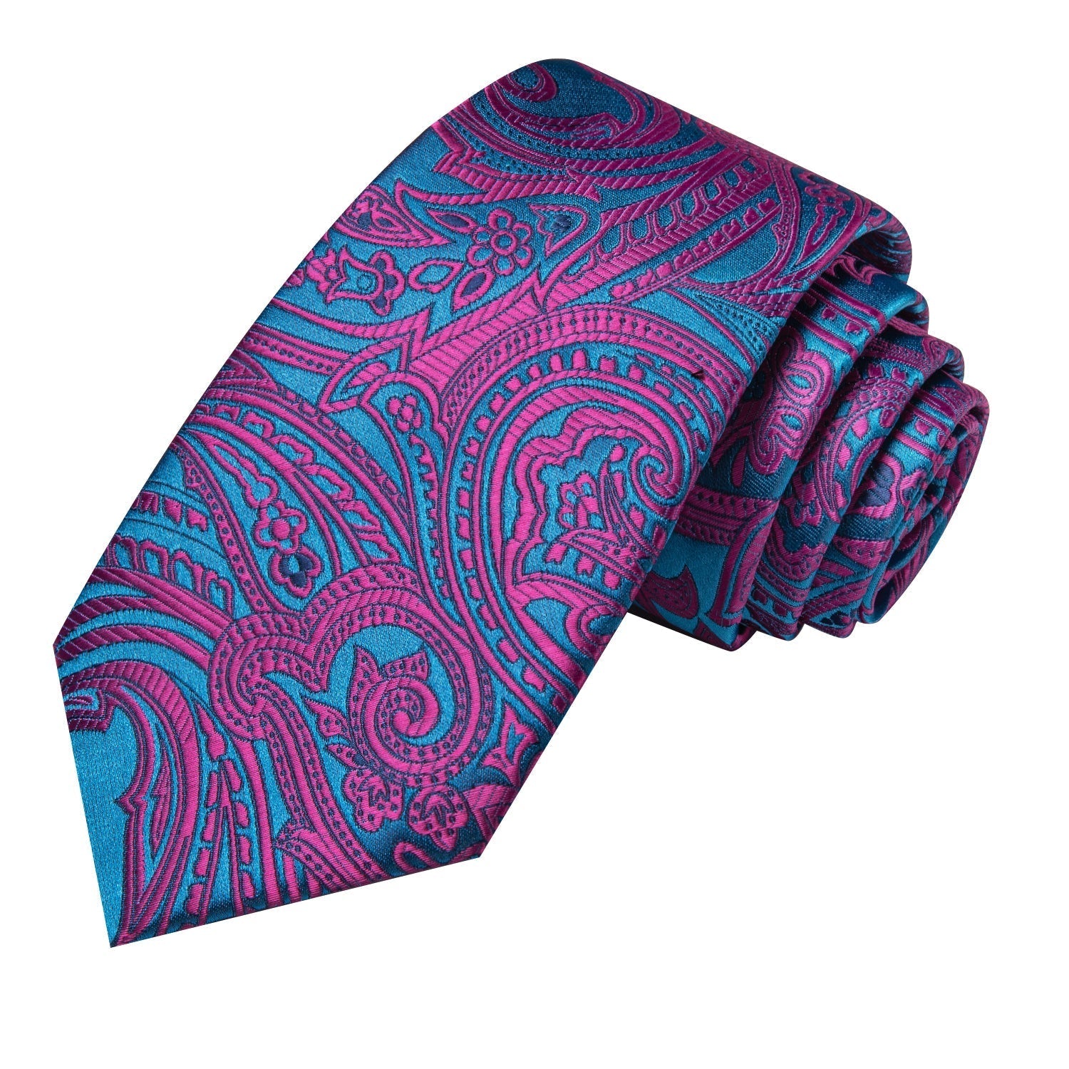 GentCrest Blue Floral Tie Hanky Cufflinks Set - Image 4