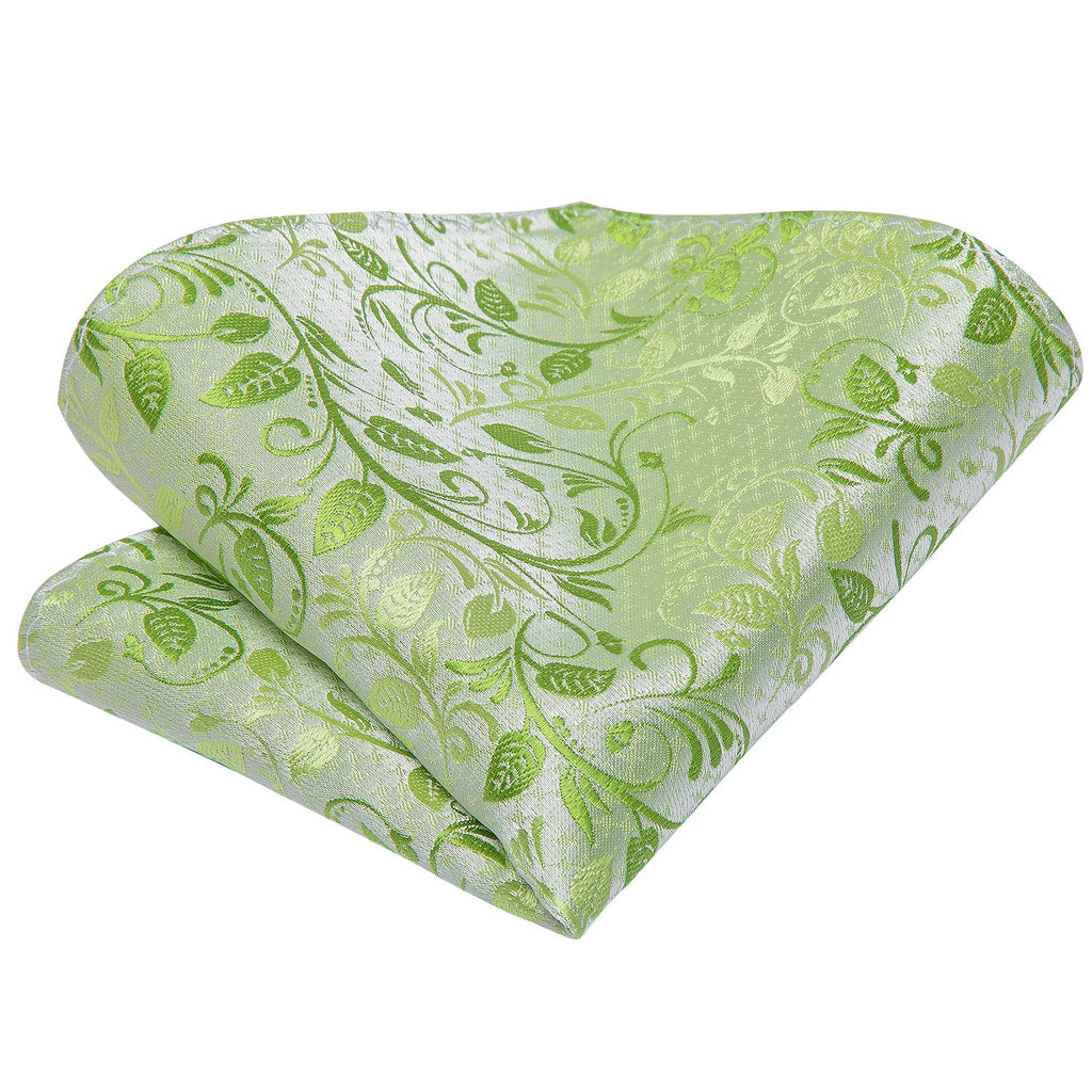 GentCrest Lime Floral Tie Hanky Cufflinks Set - Image 3