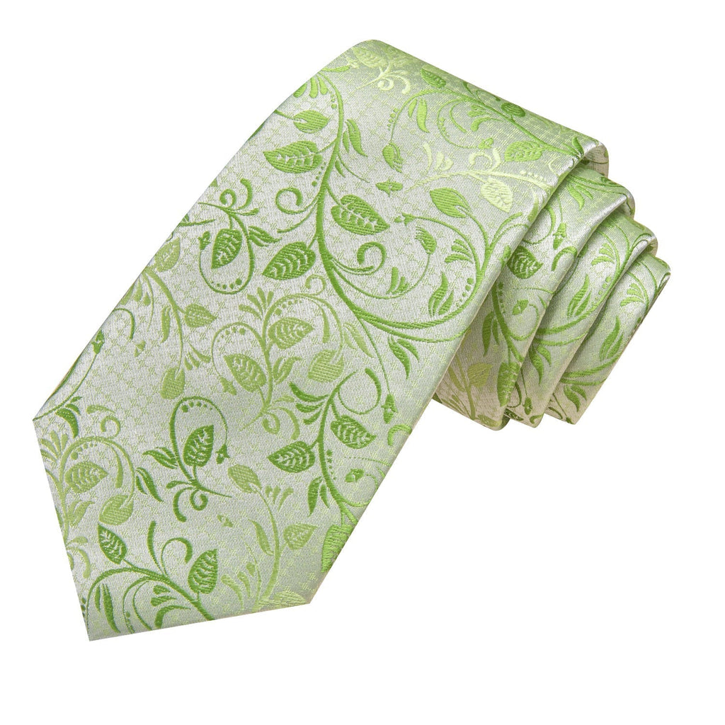 GentCrest Lime Floral Tie Hanky Cufflinks Set - Image 4