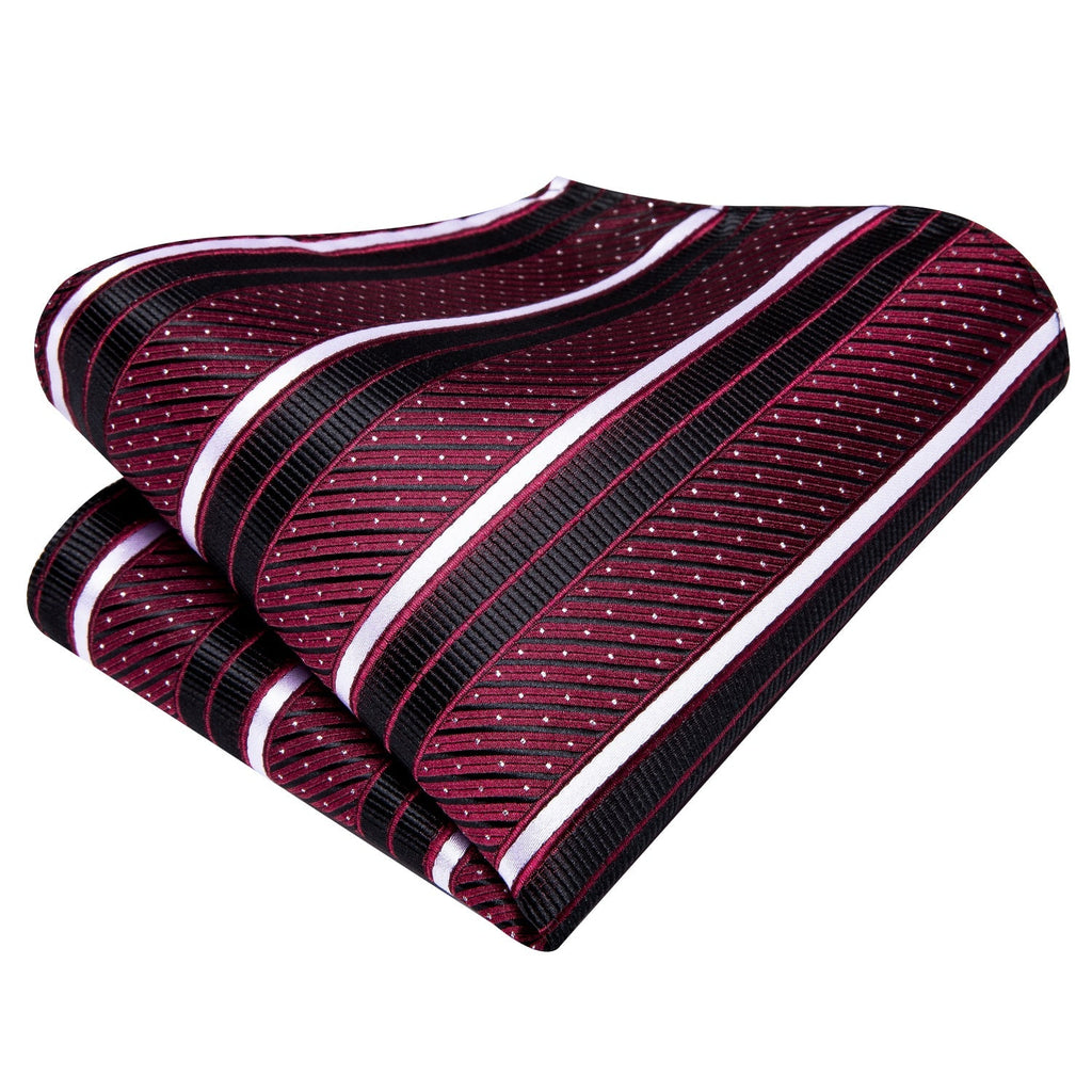 GentCrest Black Striped Tie Hanky Cufflinks Set - Image 5