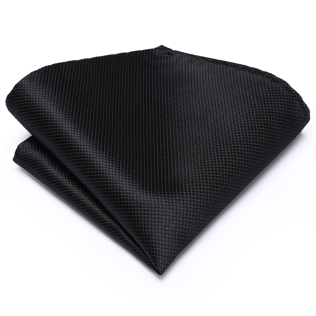 GentCrest Black Plaid Tie Hanky Cufflinks Set - Image 3