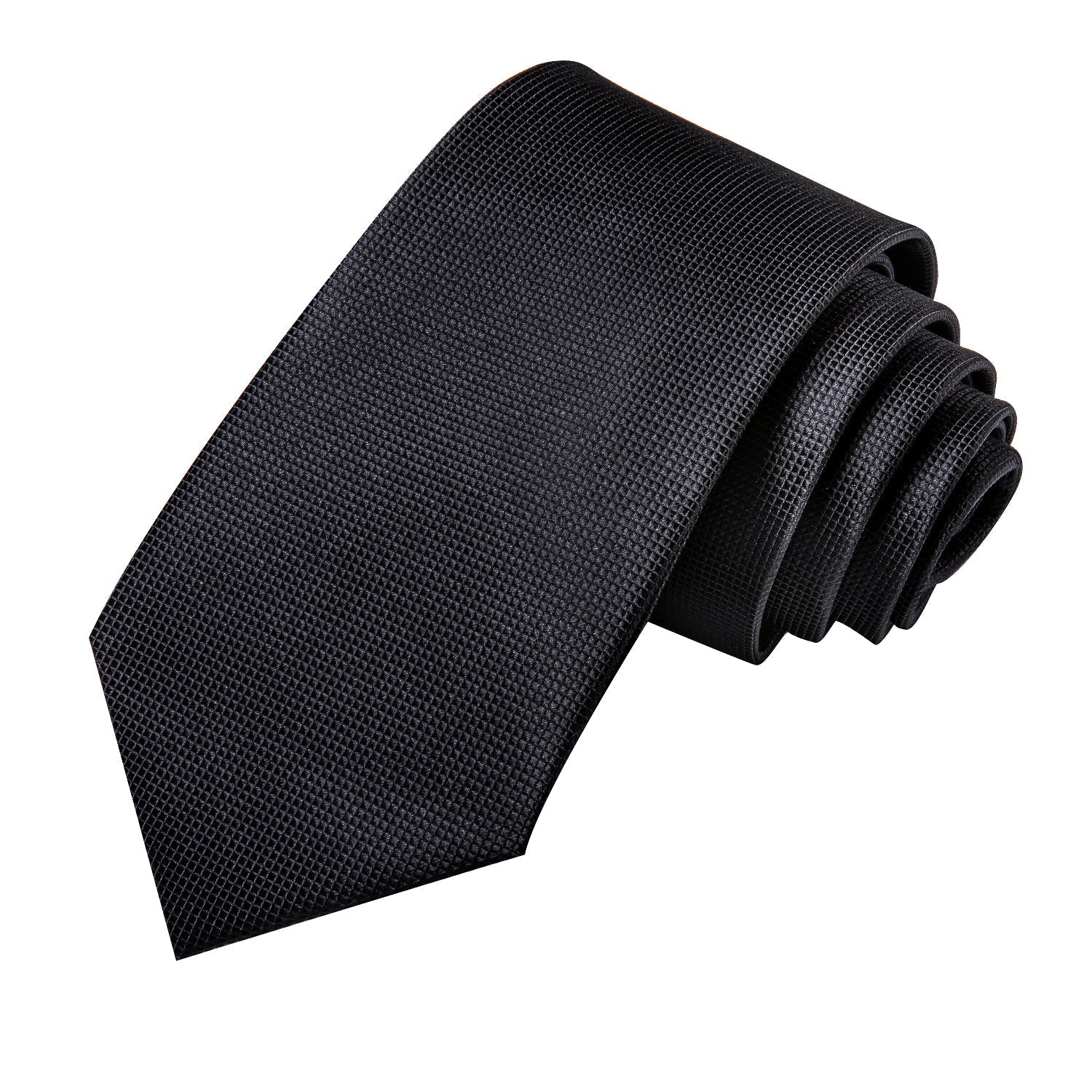 GentCrest Black Plaid Tie Hanky Cufflinks Set - Image 4