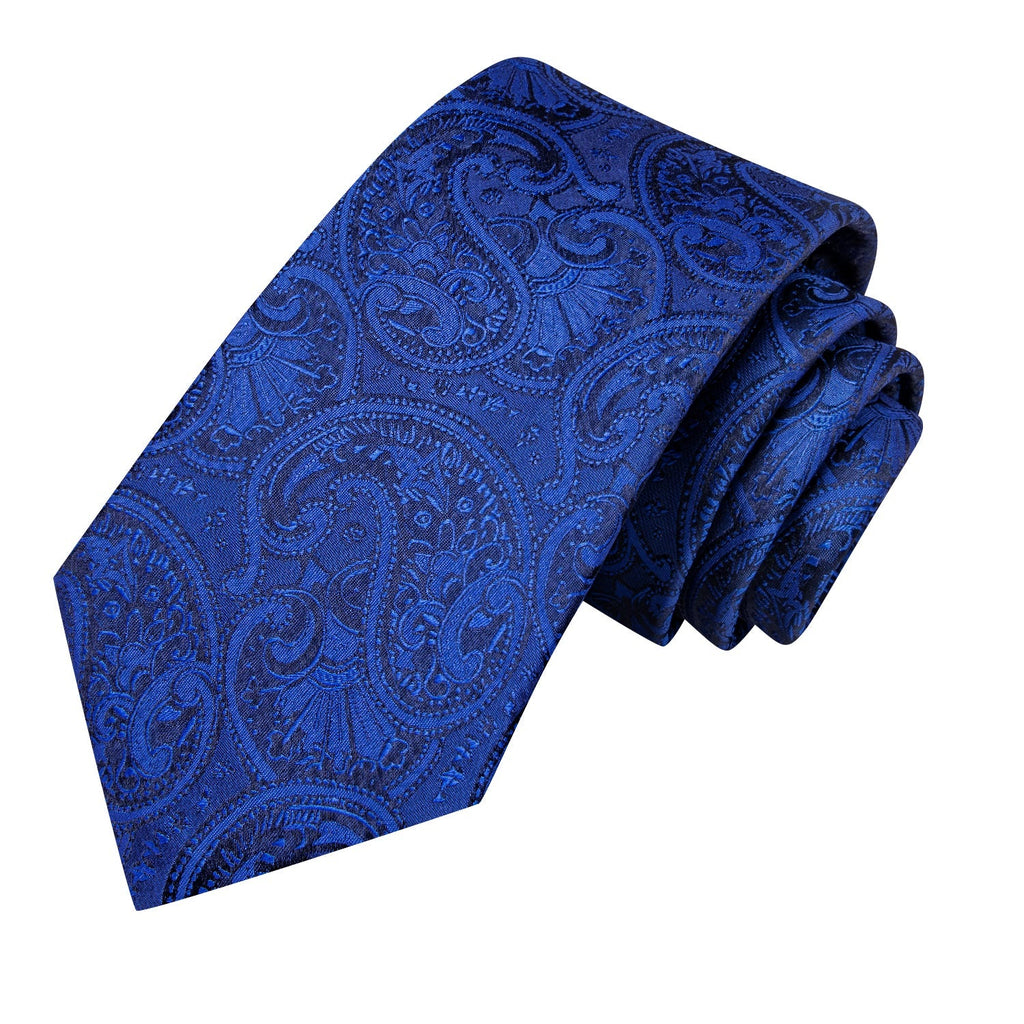 GentCrest Blue Paisley Tie Hanky Cufflinks Set - Image 3