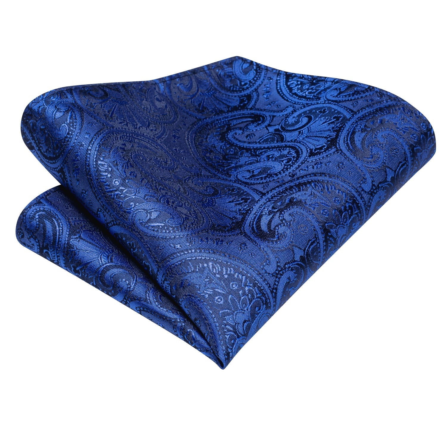 GentCrest Blue Paisley Tie Hanky Cufflinks Set - Image 4