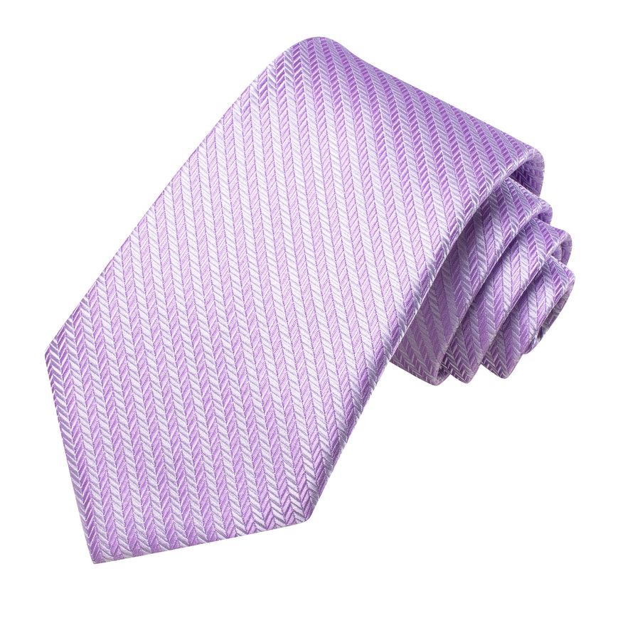 Medium Orchid Geometric XL Silk Tie Set - GentCrest - View 3