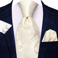 GentCrest White Paisley Tie Sets - Image 1