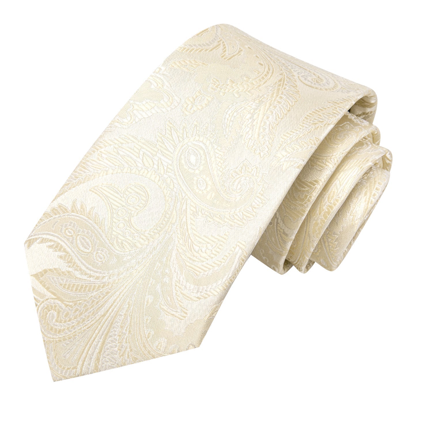 GentCrest White Paisley Tie Hanky Cufflinks Set - Image 3