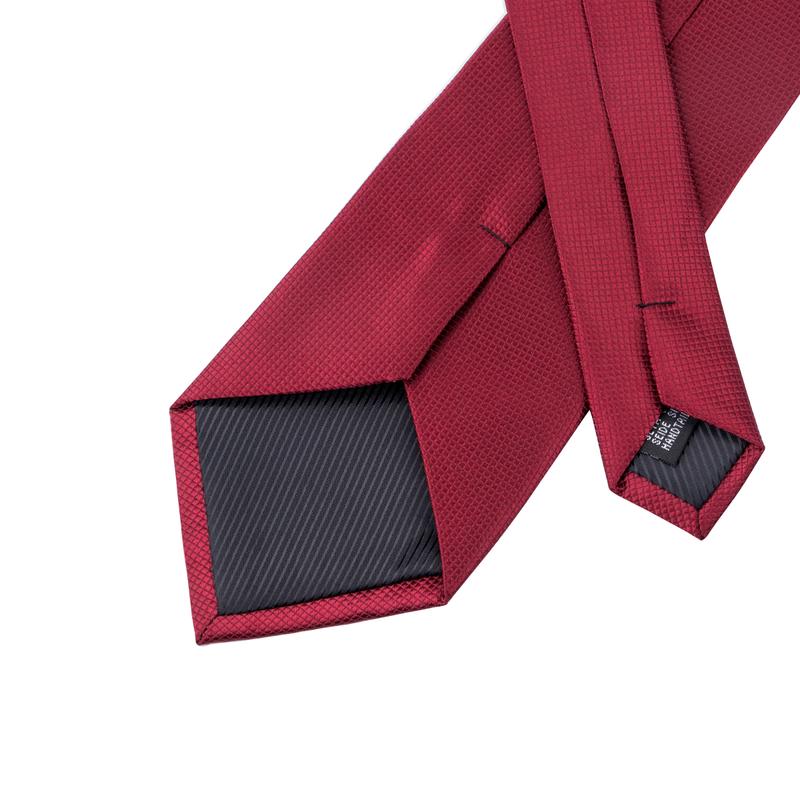 GentCrest Red Solid Tie Hanky Cufflinks Set - Image 5