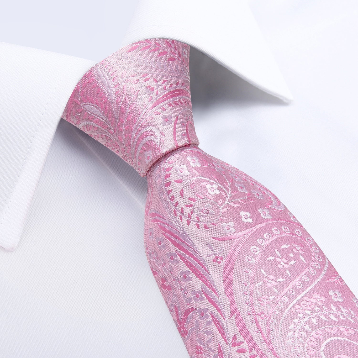 Gently Pink Silk Tie Set - GentCrest - View 2