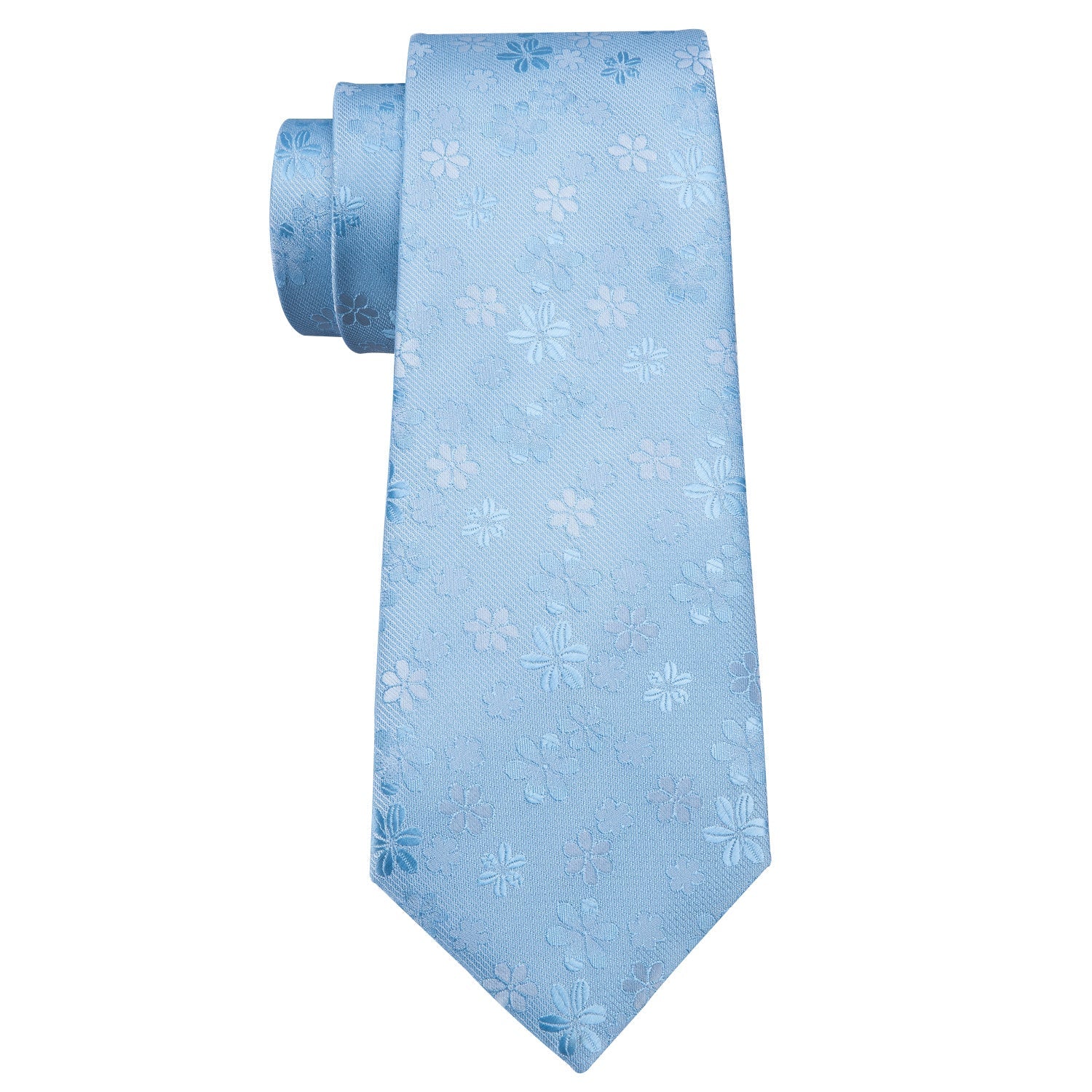 GentCrest Blue Floral Tie Hanky Cufflinks Set - Image 3