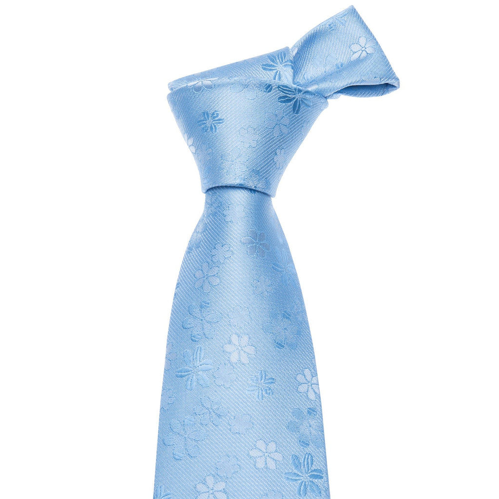 GentCrest Blue Floral Tie Hanky Cufflinks Set - Image 6