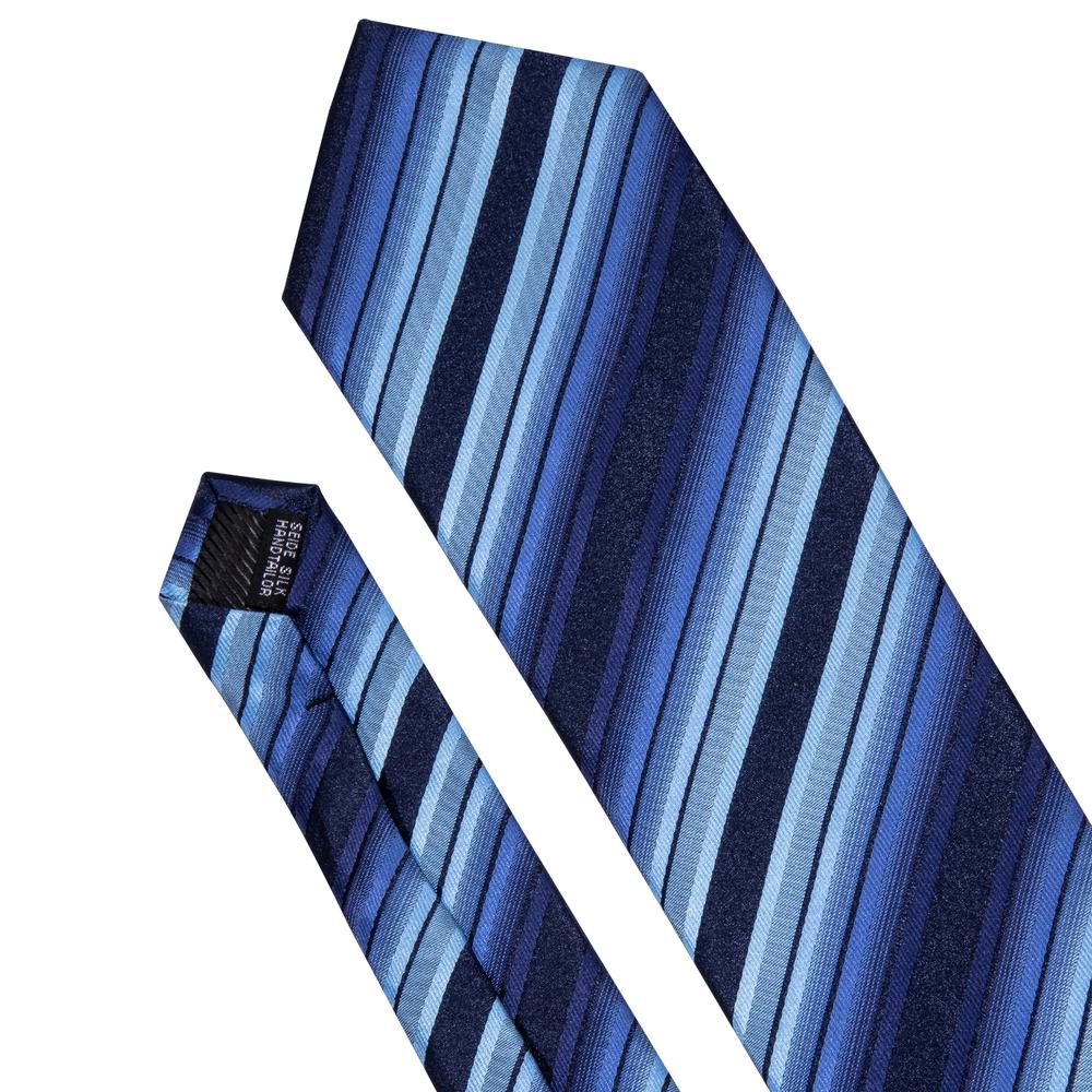 GentCrest Black Striped Tie Hanky Cufflinks Set - Image 5