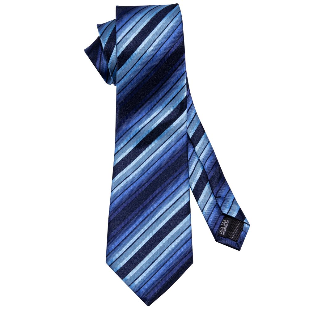 GentCrest Black Striped Tie Hanky Cufflinks Set - Image 3