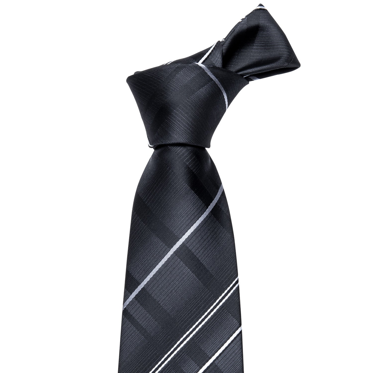 GentCrest Black Striped Tie Hanky Cufflinks Set - Image 7
