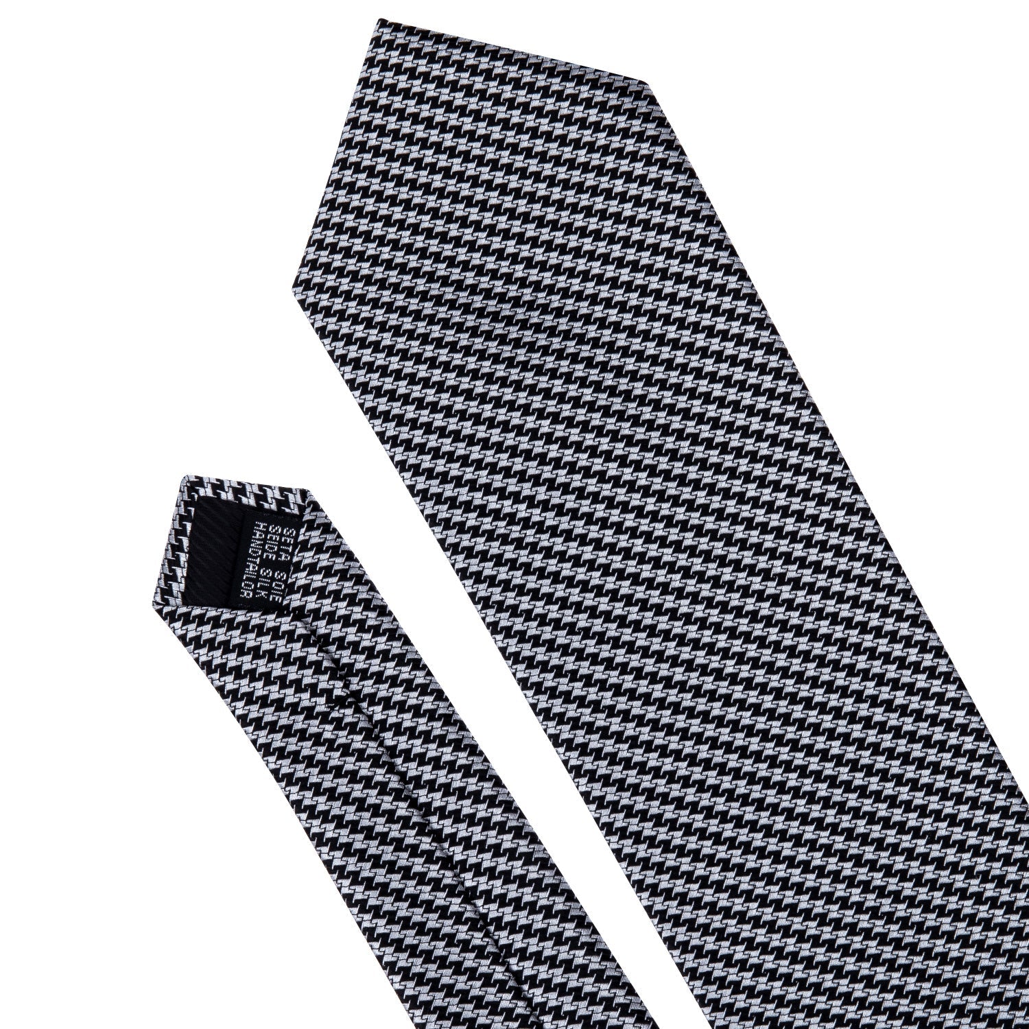 GentCrest Black Plaid Tie Hanky Cufflinks Set - Image 3