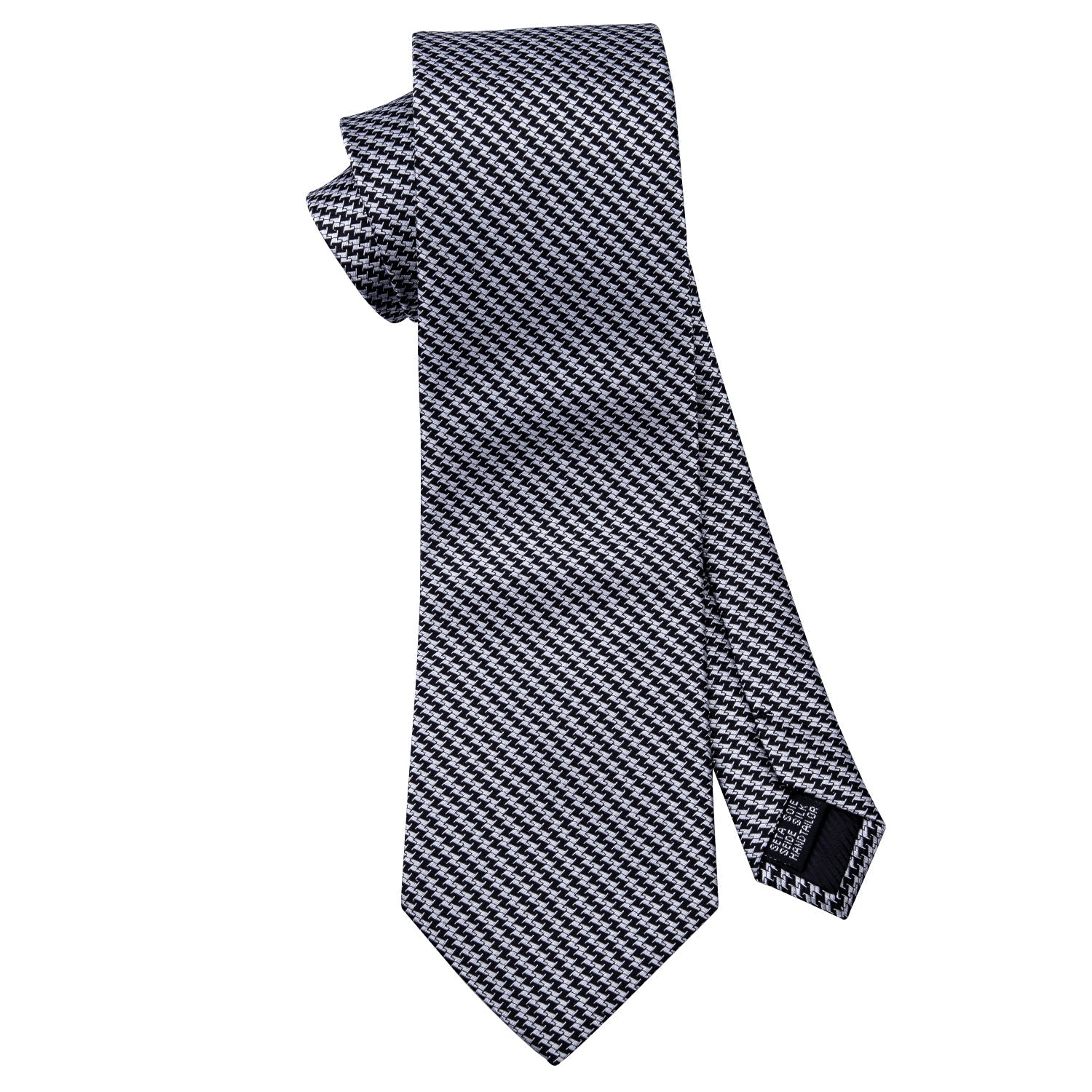 GentCrest Black Plaid Tie Hanky Cufflinks Set - Image 6