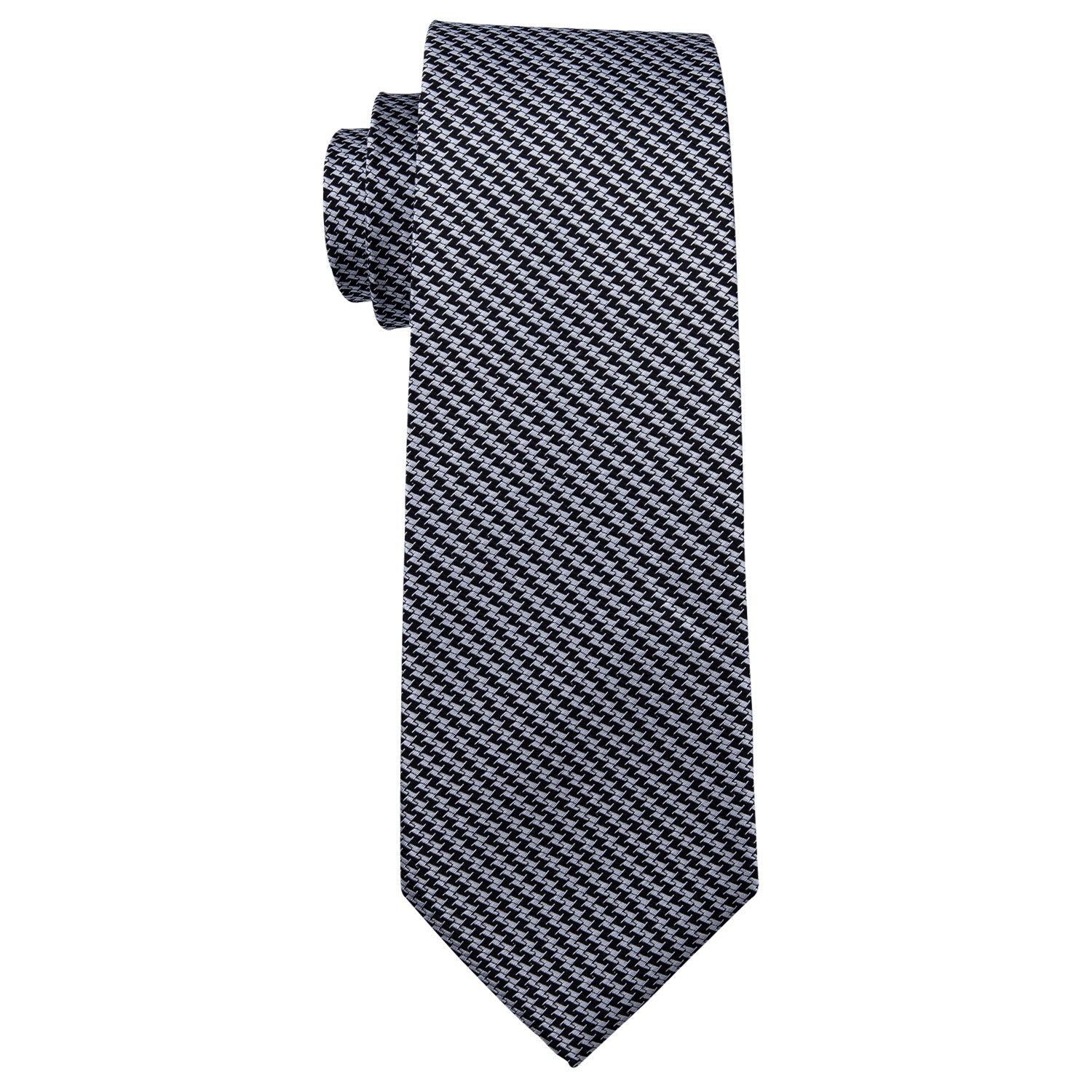 GentCrest Black Plaid Tie Hanky Cufflinks Set - Image 5