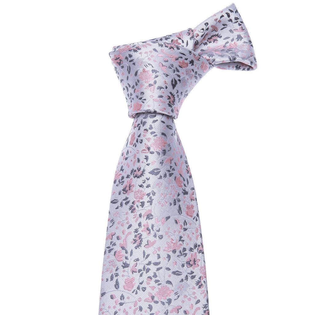 GentCrest Pink Floral Tie Hanky Cufflinks Set - Image 7