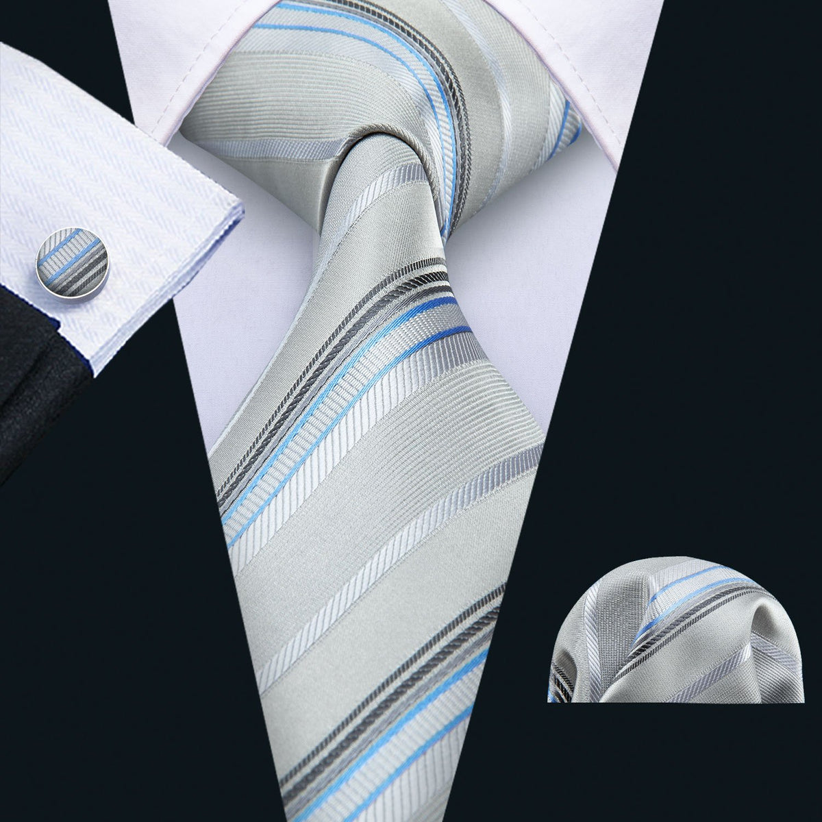 GentCrest Grey Classic Tie Sets - Image 1