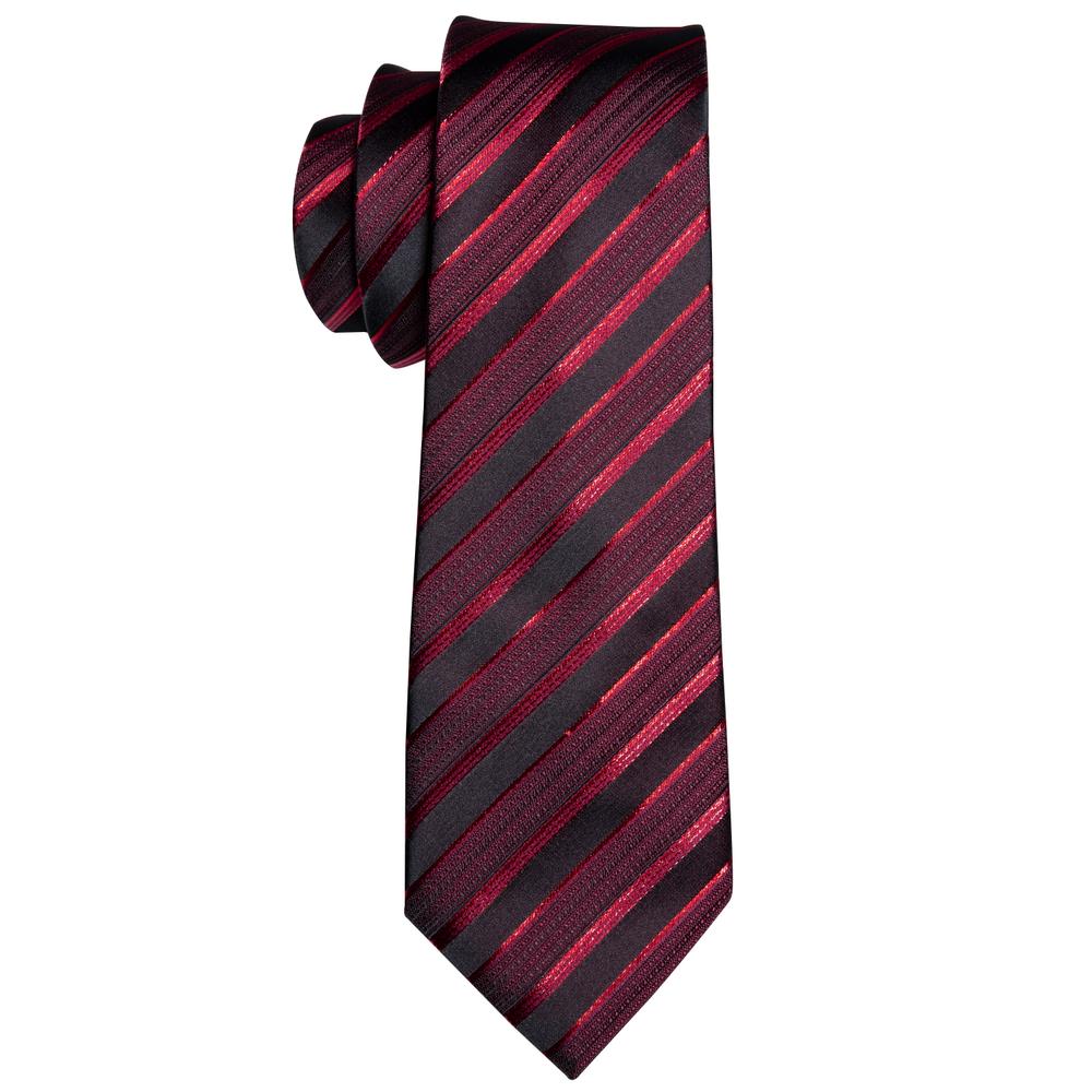 GentCrest Red Striped Tie Hanky Cufflinks Set - Image 7