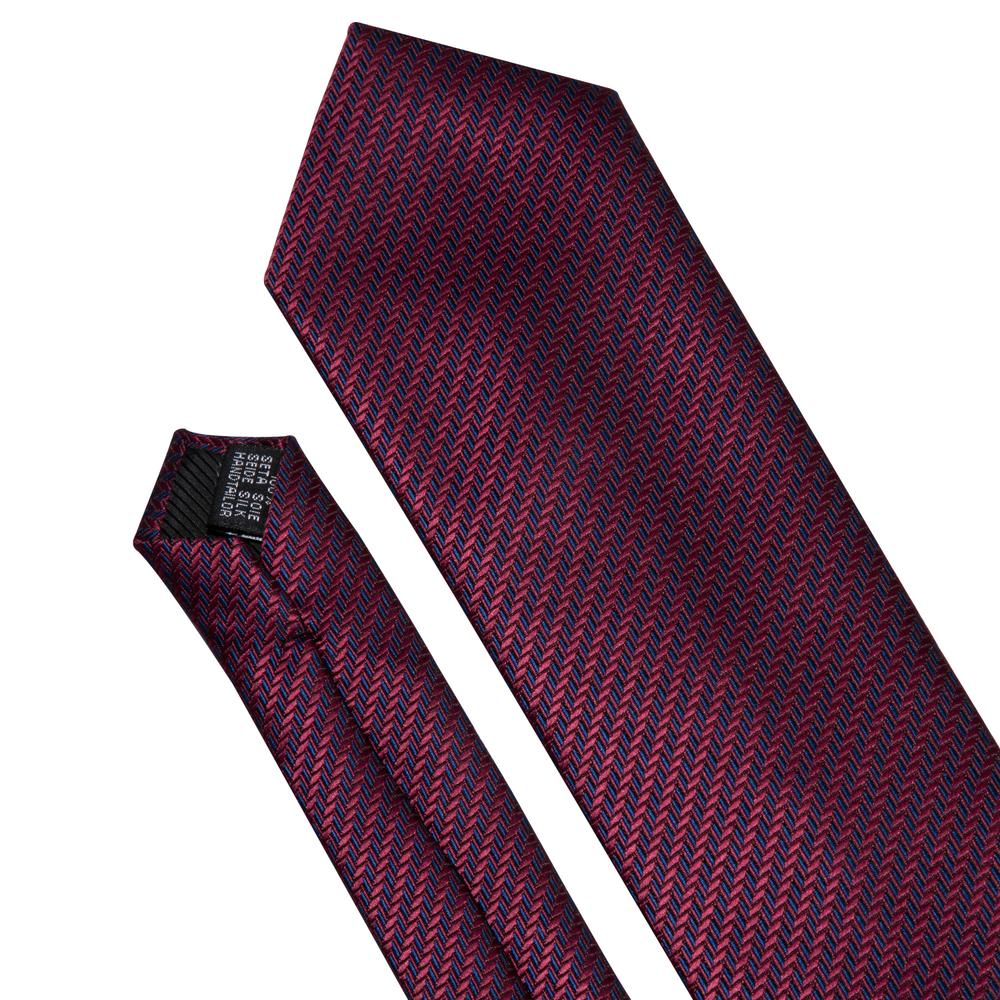 GentCrest Red Striped Tie Hanky Cufflinks Set - Image 5