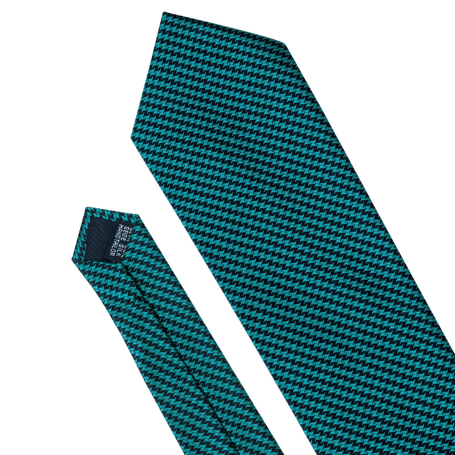 GentCrest Green Houndstooth Tie Hanky Cufflinks Set - Image 8