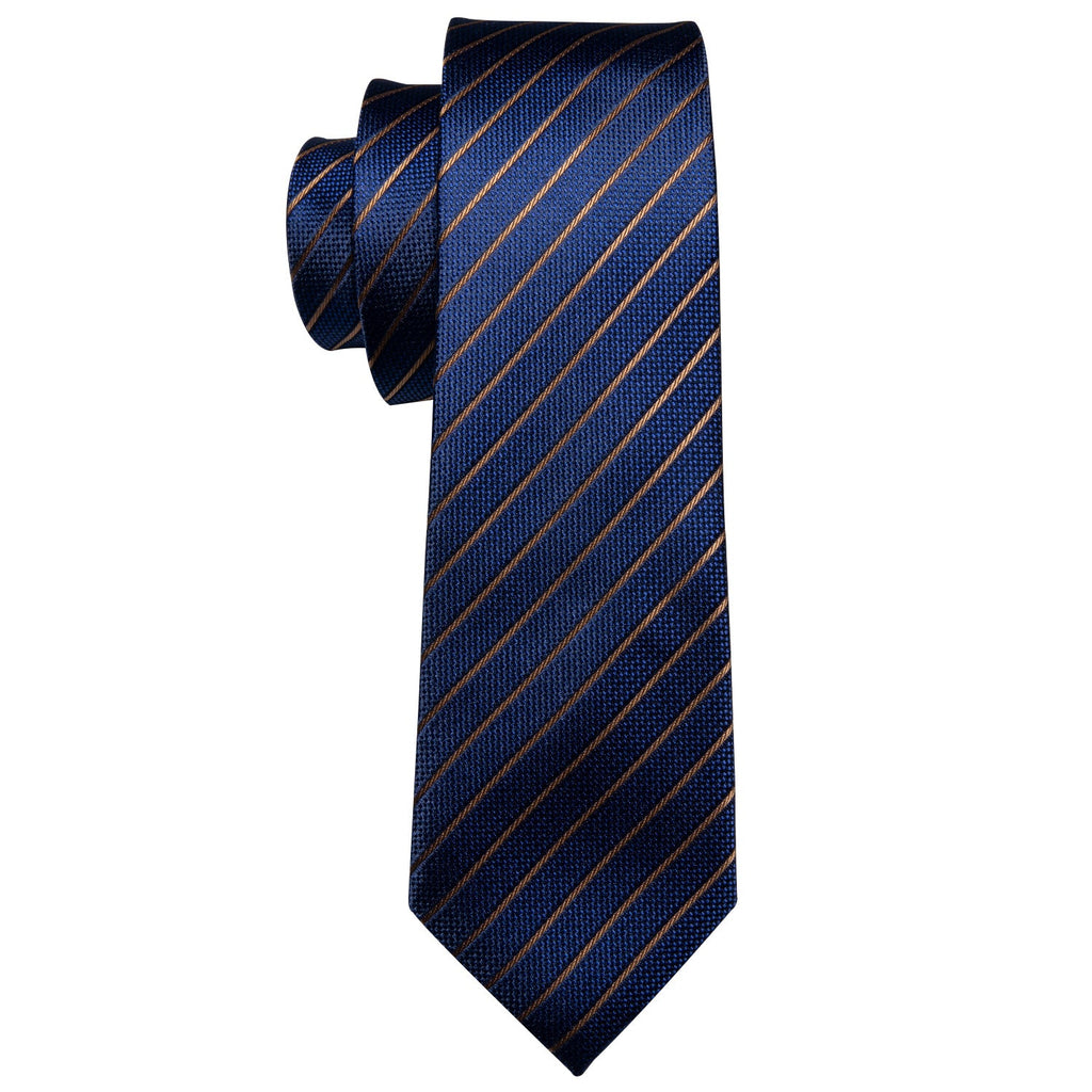 GentCrest Blue Striped Tie Hanky Cufflinks Set - Image 6