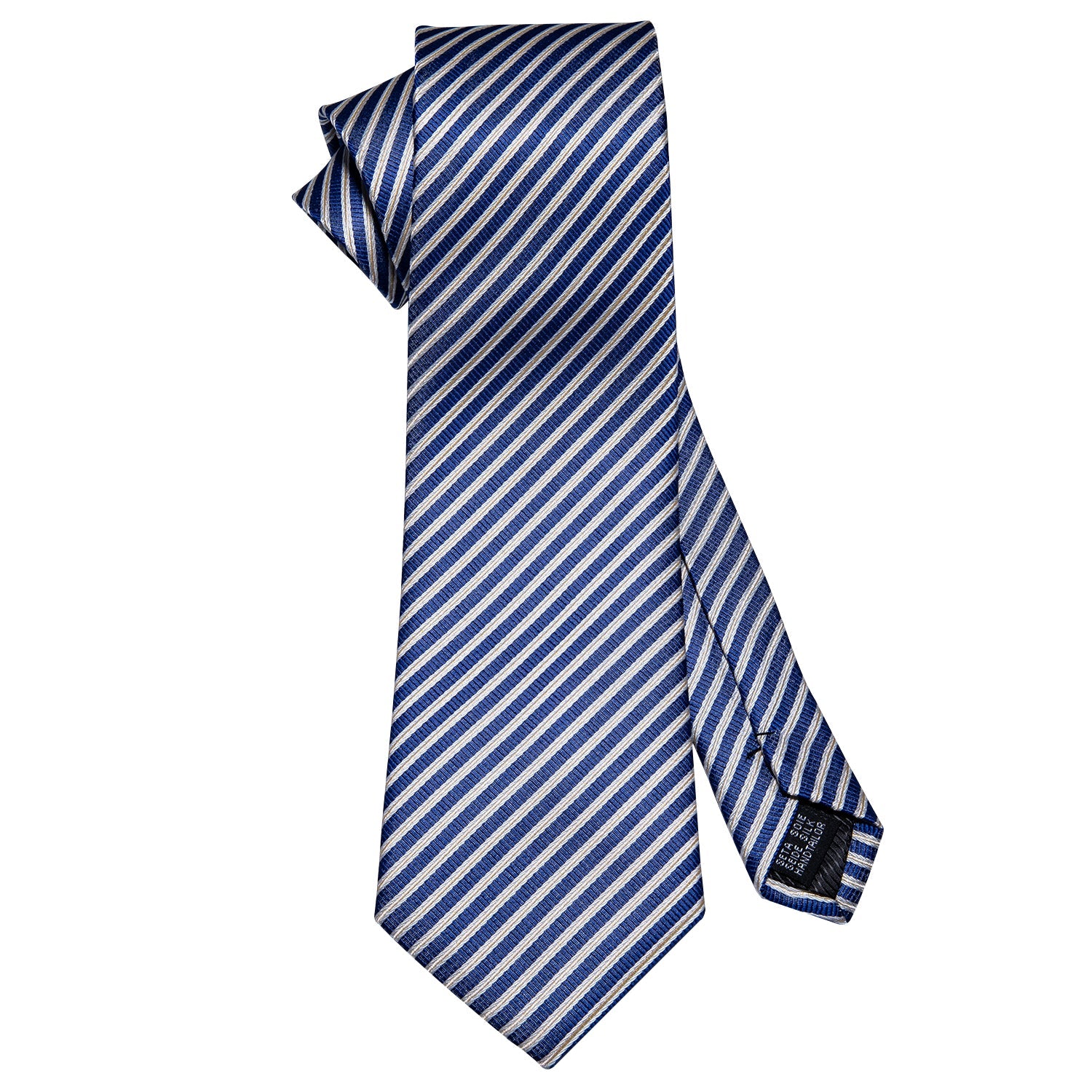 GentCrest Blue Striped Tie Hanky Cufflinks Set - Image 7