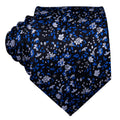 GentCrest Blue Floral Tie Hanky Cufflinks Set - Image 1