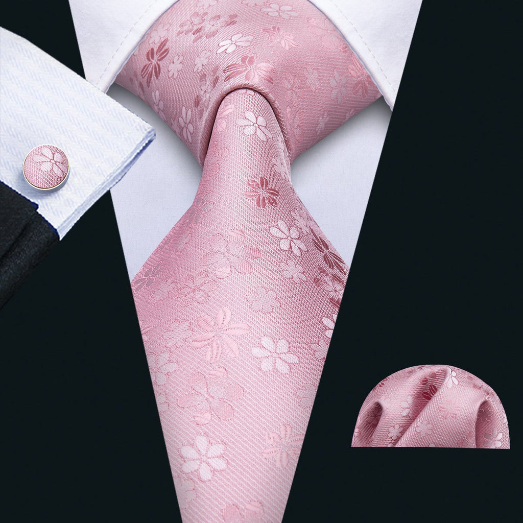 GentCrest Pink Floral Tie Sets - Image 1