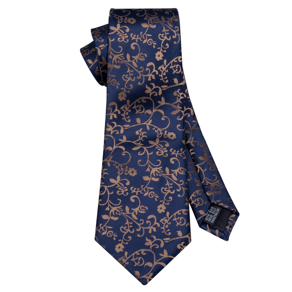 GentCrest Blue Floral Tie Hanky Cufflinks Set - Image 7