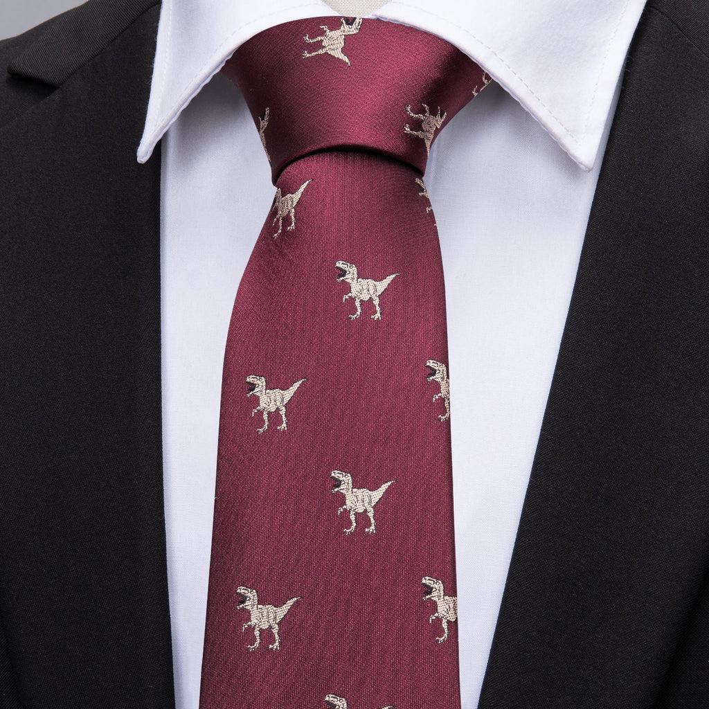 GentCrest Burgundy Novelty Tie Hanky Cufflinks Set - Image 2